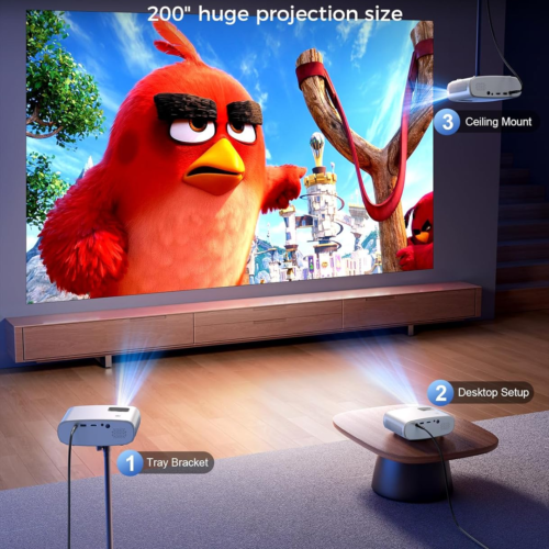 Mini Projector – Portable Full HD Projector for Laptop & Devices