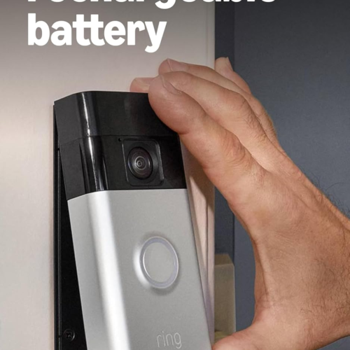 Ring Battery Doorbell (newest model), Home or business security with Head-to-Toe video, Live View with Two-Way Talk, and Motion Detection & Alerts, Satin Nickel