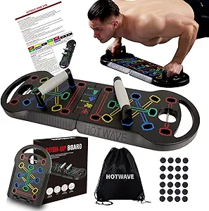 Push Up Board Fitness, Portable Foldable 20 in 1 Push Up Bar at Home Gym, Pushup Handles for Floor. Professional Strength Training Equipment For Man and Women,Patent Pending